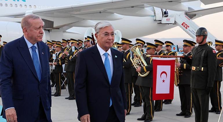 Kazakistan Cumhurbaşkanı Tokayev Ankara'da! Cumhurbaşkanı Erdoğan karşıladı