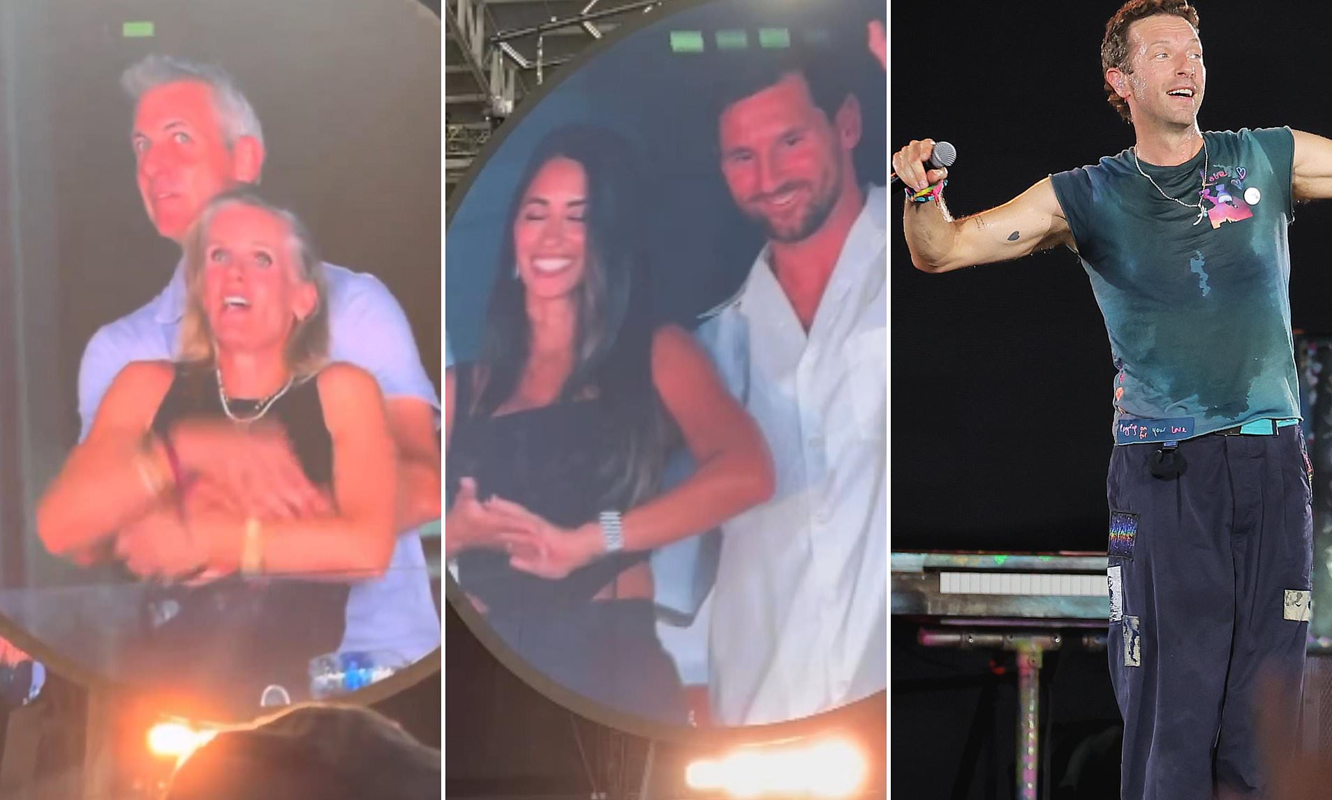 Lionel Messi and his wife Antonella look awkward as they are caught on
