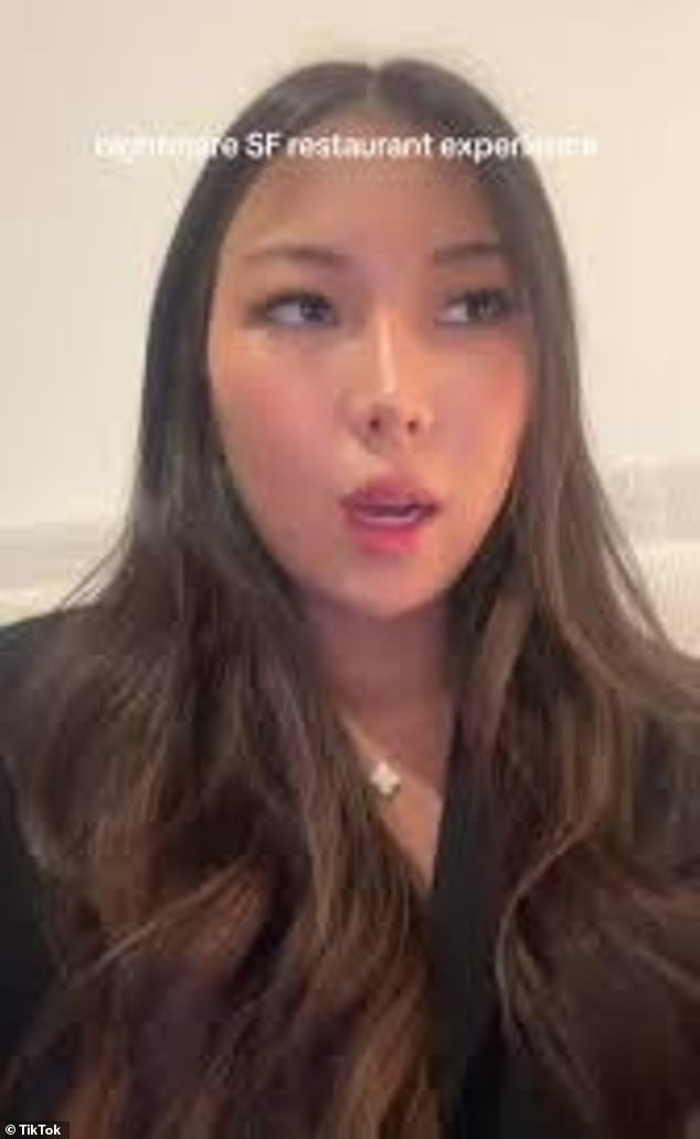 It all started when Karla Marcotte (pictured) posted a TikTok detailing her visit to Kis Cafe. She said she was left 'shaking' after being invited to a collaboration with the Bay Area wine bar