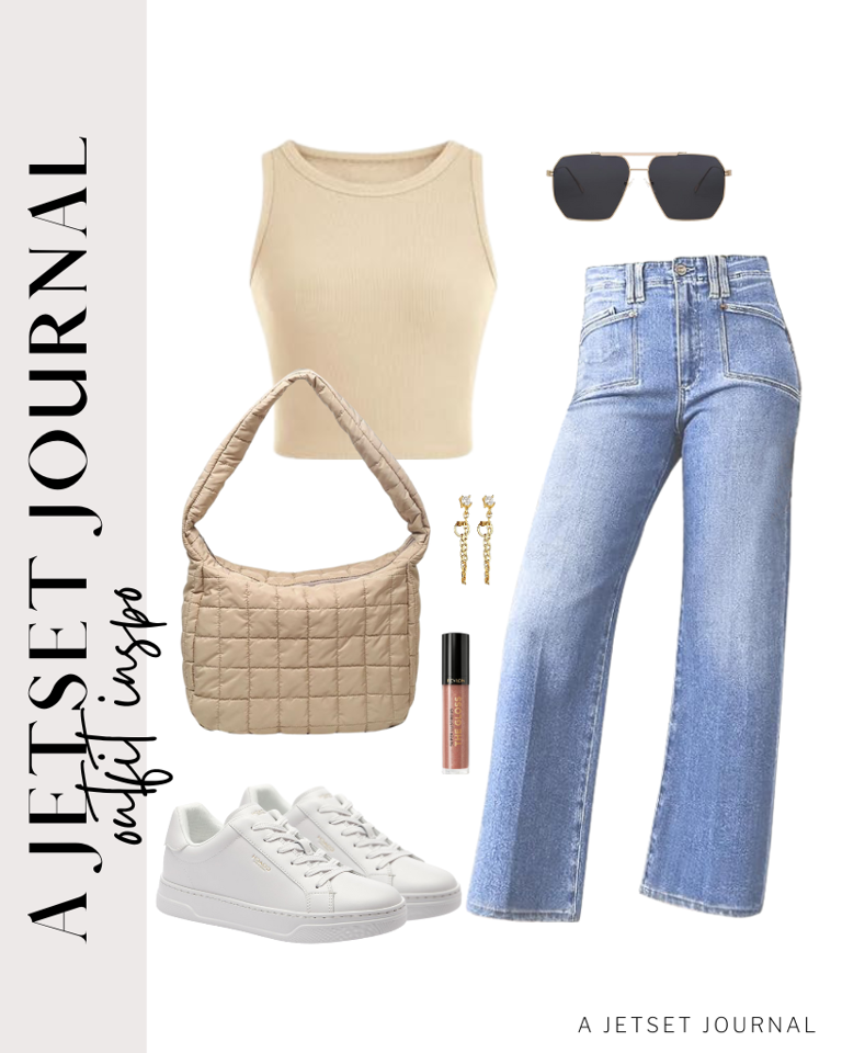 New looks with sleeveless tops and denim