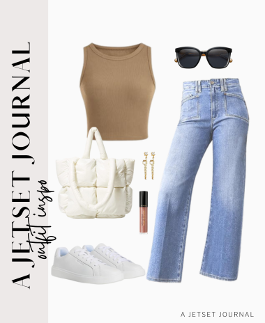 New looks with sleeveless tops and denim