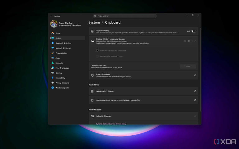 Turn On Clipboard
