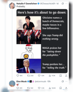 Elon Musk Co-Signs Viral Meme Predicting Ghislaine Maxwell’s Alleged