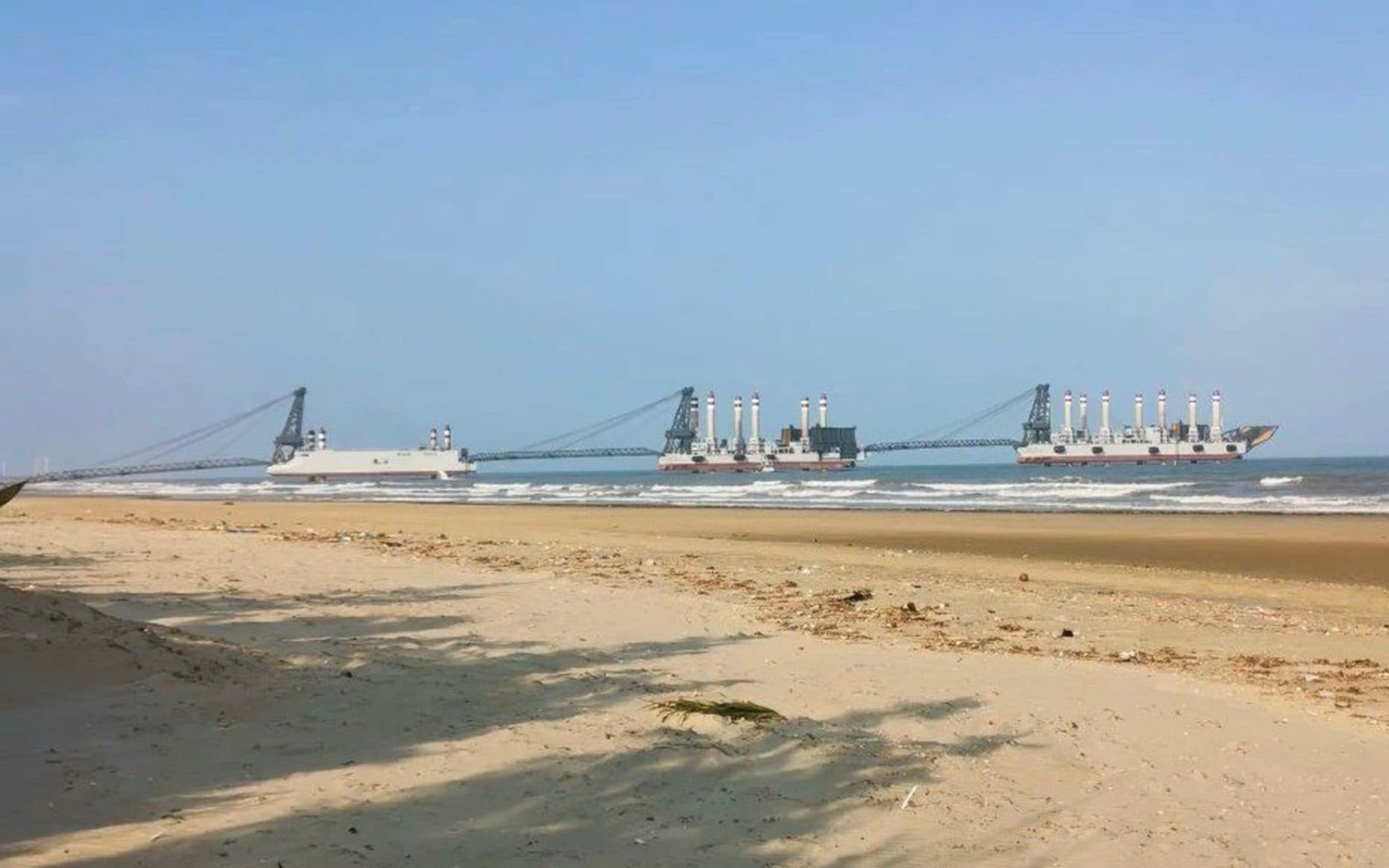 Chinese 'D-Day style' barges were spotted practising what appeared to be amphibious landings in the South China Sea earlier this year