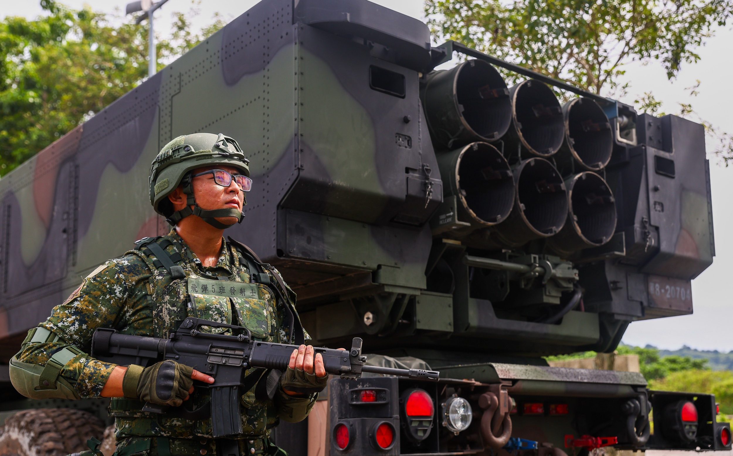 Taiwan deployed Himars missile systems for the first time as part of the Han Kuang military exercise, July 12