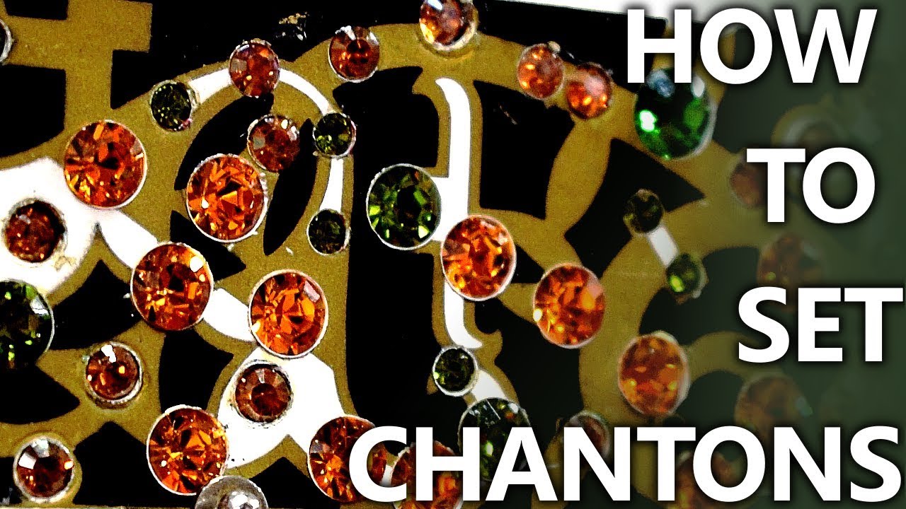 How to set conical rhinestones and chatons step by step