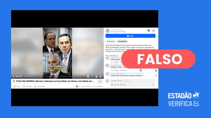 É falso que Barroso e Moraes tenham ‘fugido’ para Roma; ministros do ...