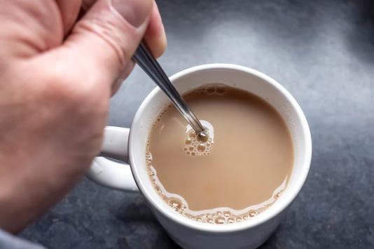 A pensioner has died after mistaking washing detergent for milk and pouring into in his tea.