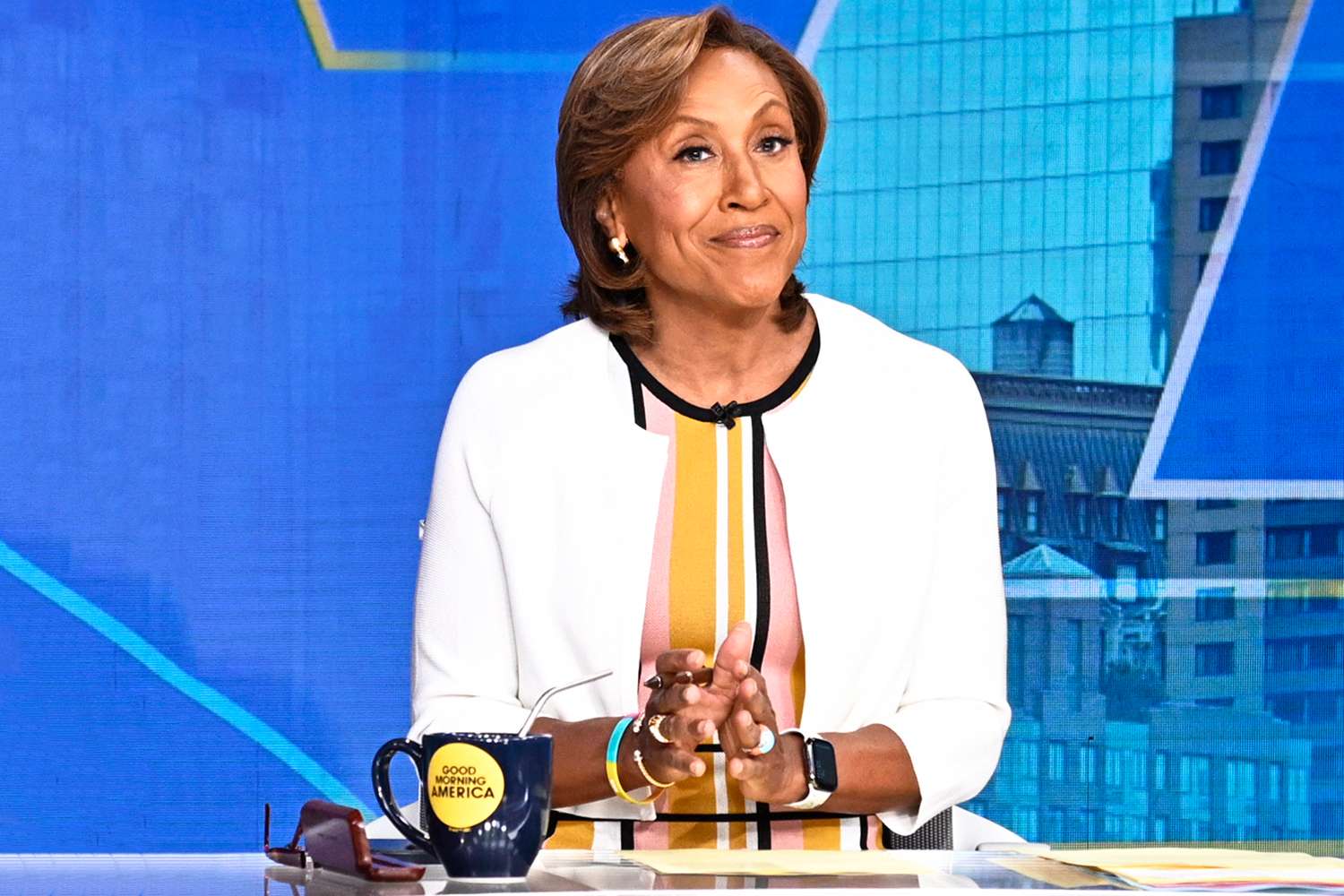 Paula Lobo/ABC/Getty Robin Roberts on 'Good Morning America' in 2023