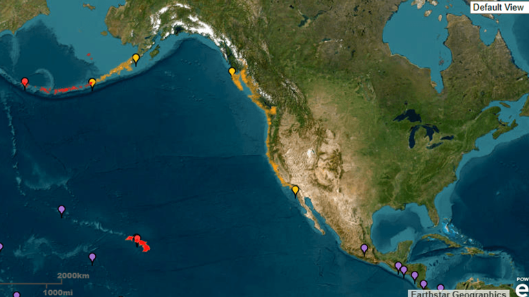 Oregon tsunami map