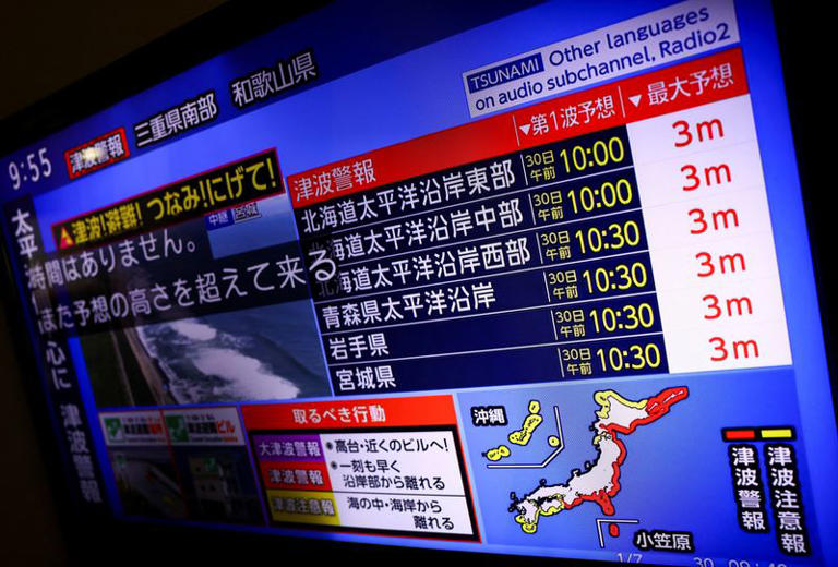 Tsunami live footage