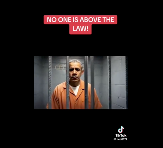 Photo of a man behind bars wearing an orange jumpsuit, above text: 