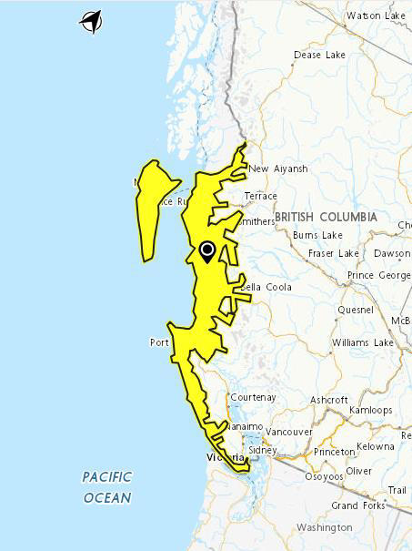Tsunami live map
