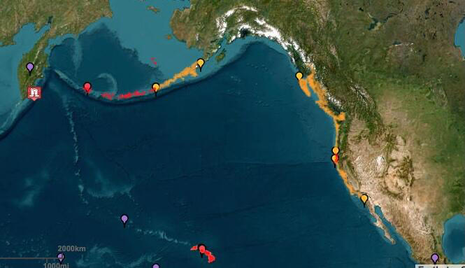 West coast tsunami warning la