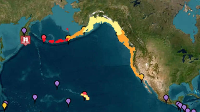 How long is tsunami warning in california