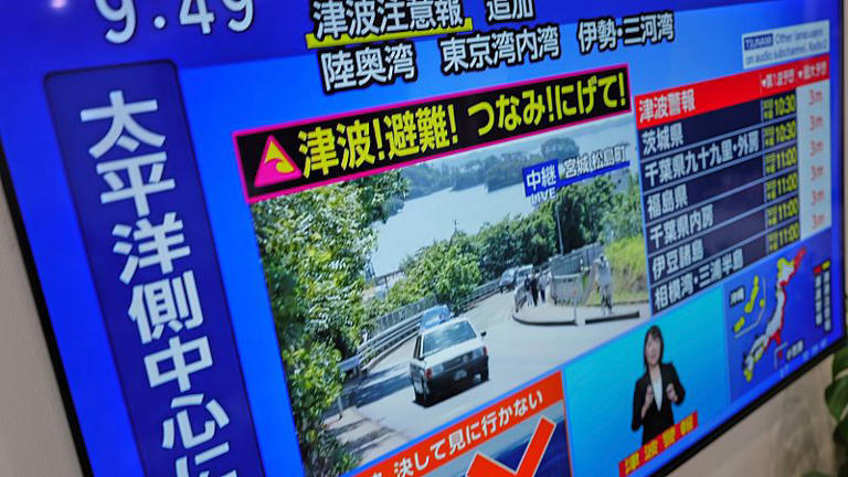Tsunami bay area evacuation zone