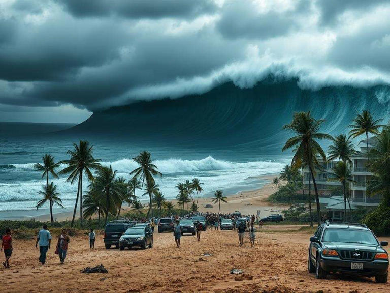 Tsunami today map