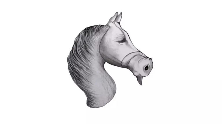 Optical illusion brain test: Can you find the horse hiding behind the ...