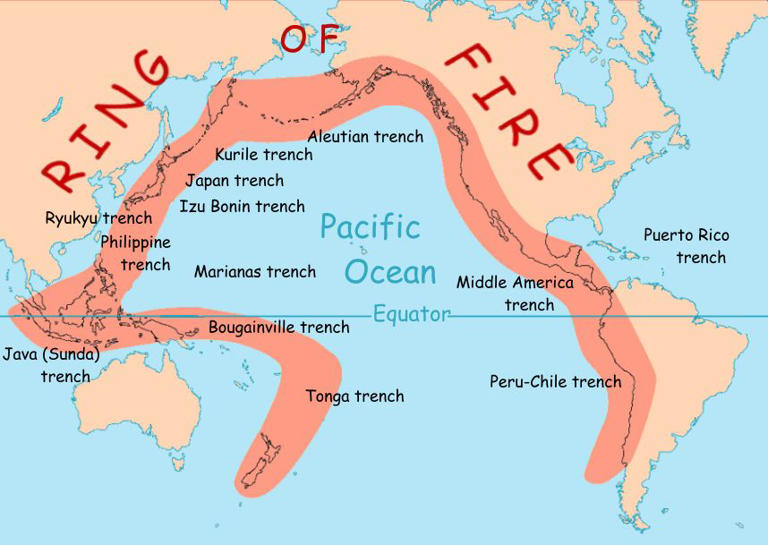 Pacific earthquake belt