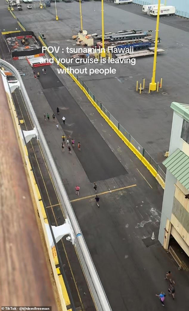 Tsunami footage from ship