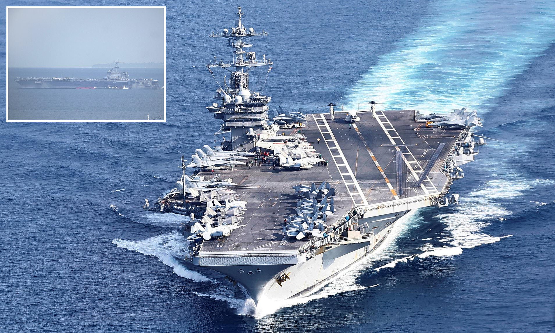 US Navy sailor is feared dead after going overboard TWO days ago in