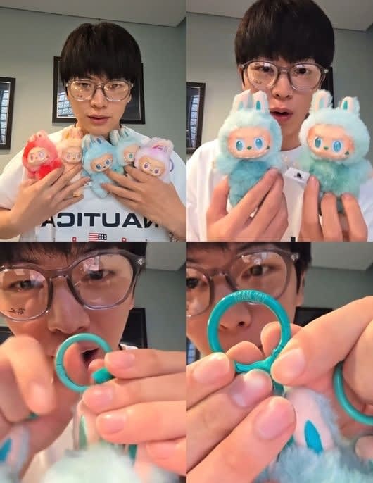 ケアベア ぬいぐるみ ILLIT ウォンヒ ケアベア ソフトキーチェーン