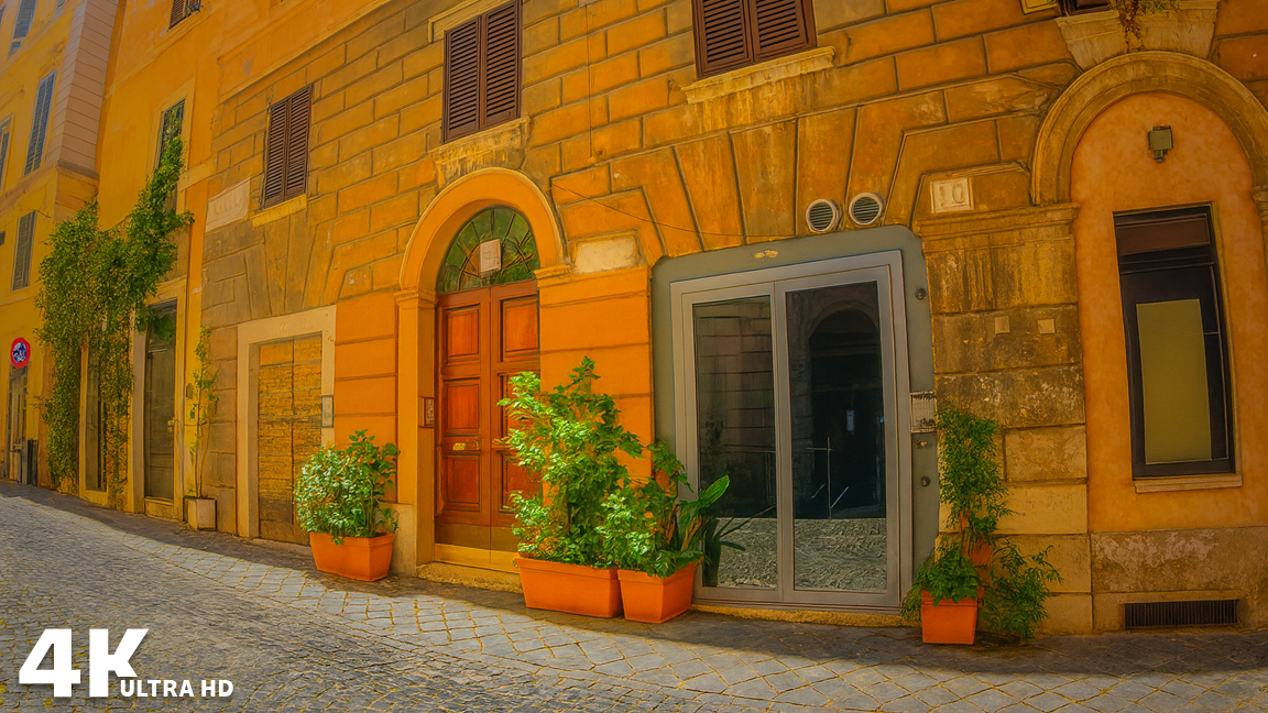 Rome Walking Tour – Piazza Navona to the Ancient Pantheon (4K)