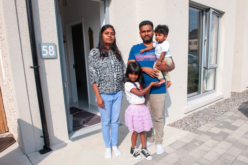 KS Naveen and Anupa Achuthan pictured with their daughter Nia Naveen and their son Nihan Naveen in their home in Waterford on Tuesday