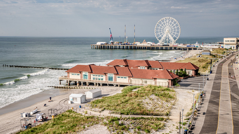 Steel Pier along Atlantic City Boardwalk and beach