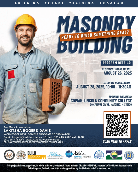 Masonry Building Trades Training Program deadline set for August 26