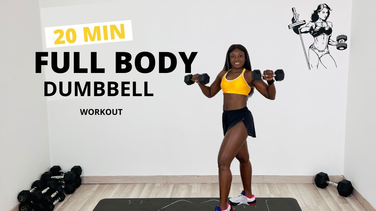 20 Min Full Body Strength Workout With Dumbbells No Repeat