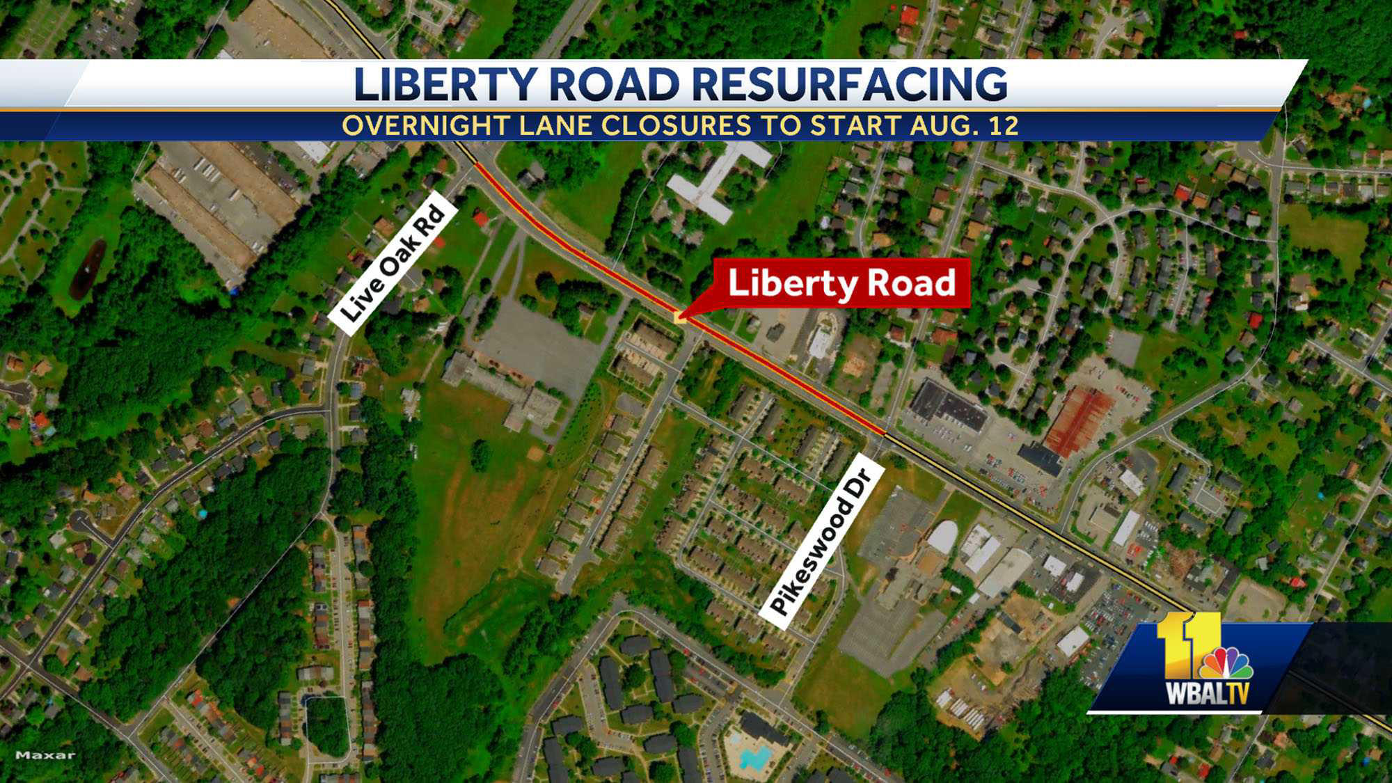 Lane closures planned during resurfacing of Liberty Road Lane closures planned during resurfacing of Liberty Road
