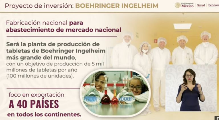 Inversión industria farmacéutica en México. Foto: Gobierno de México