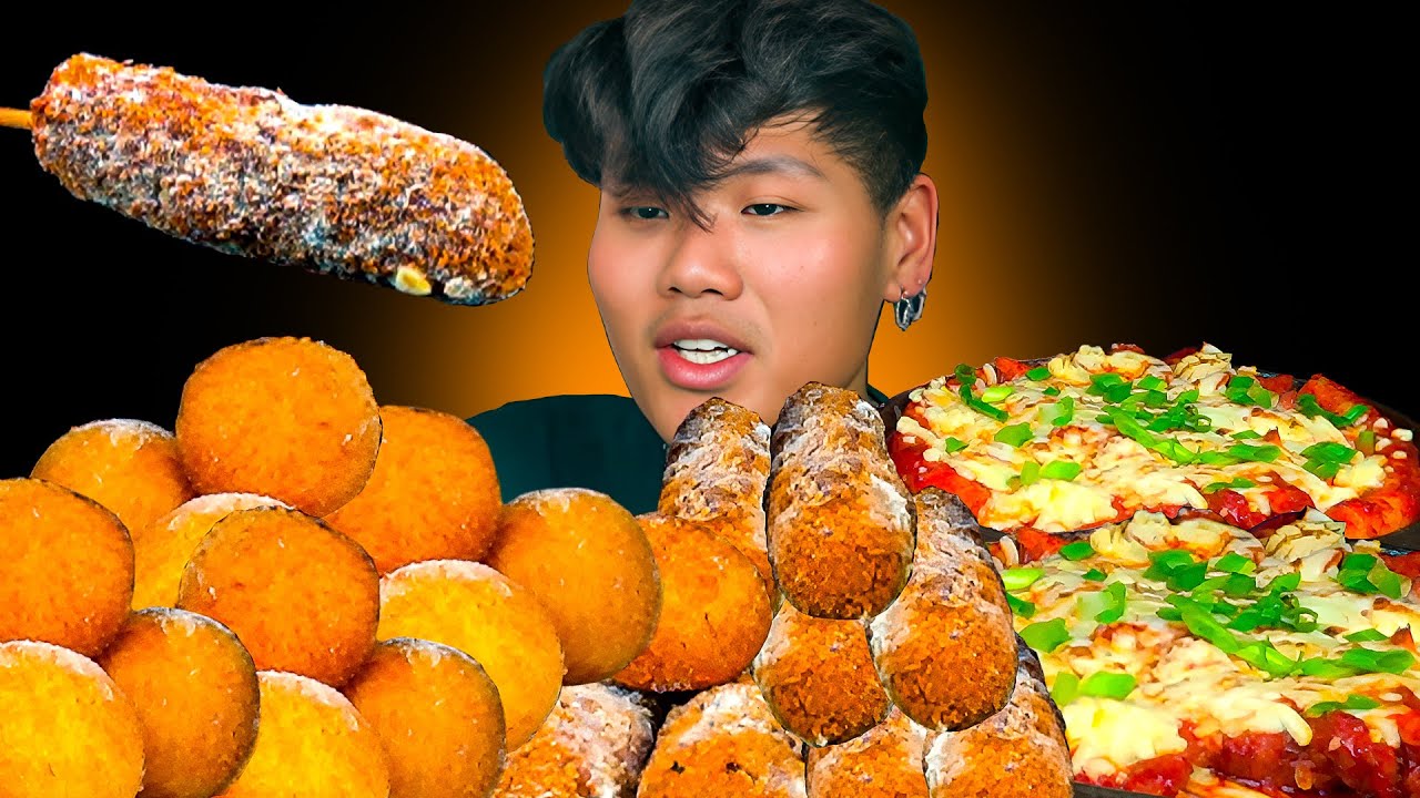 Asmr Cooking Korean Buldak Chicken W Cheese Korean Cheese Corn Dogs