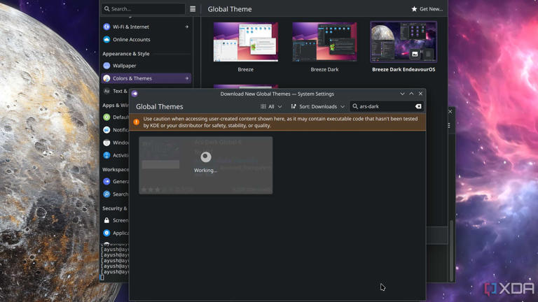 Adding global themes to Linux