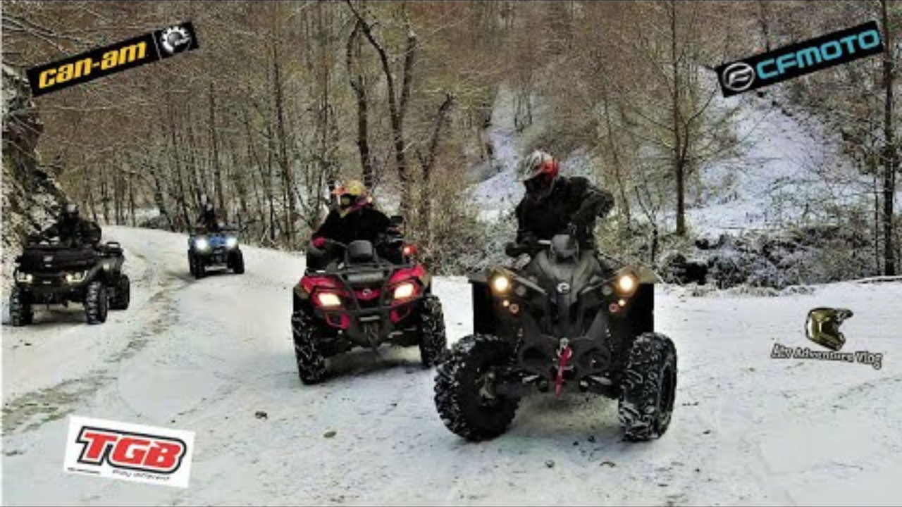 Winter ATV Ride Showdown: TGB, Suzuki, Can-Am & CfMoto on Snowy Trails