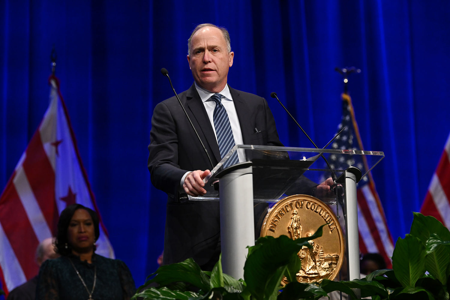 D.C. Attorney General Brian L. Schwalb speaks in 2023. (Matt McClain / The Washington Post via Getty Images file)