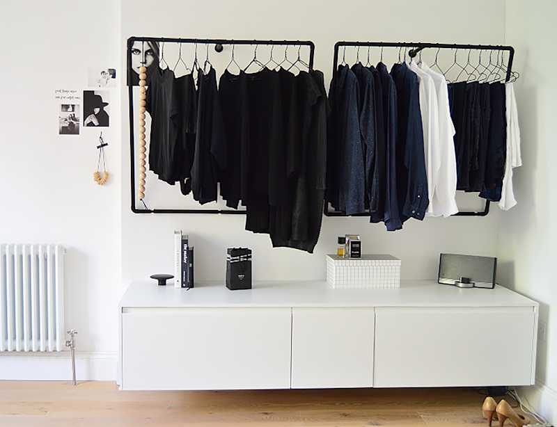 Minimalist closet.