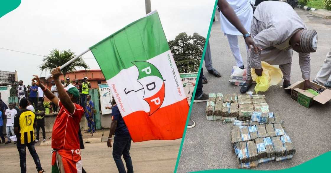 BARU SAJA: Akhirnya, PDP berbicara setelah petugas keamanan menangkap pejabat dengan uang tunai N30 