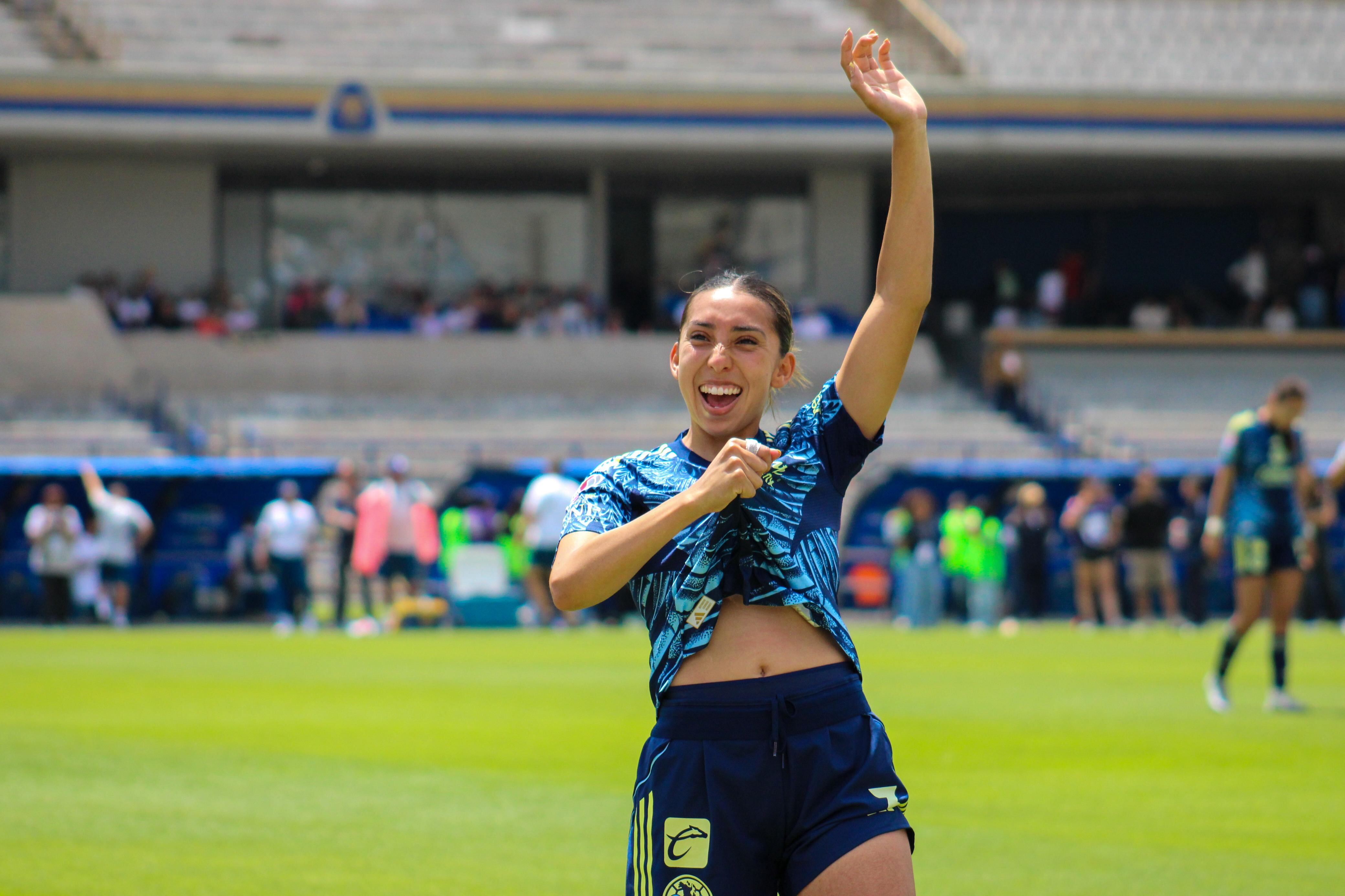 América Femenil en festejo de gol - Fotos: Maritza Villagómez