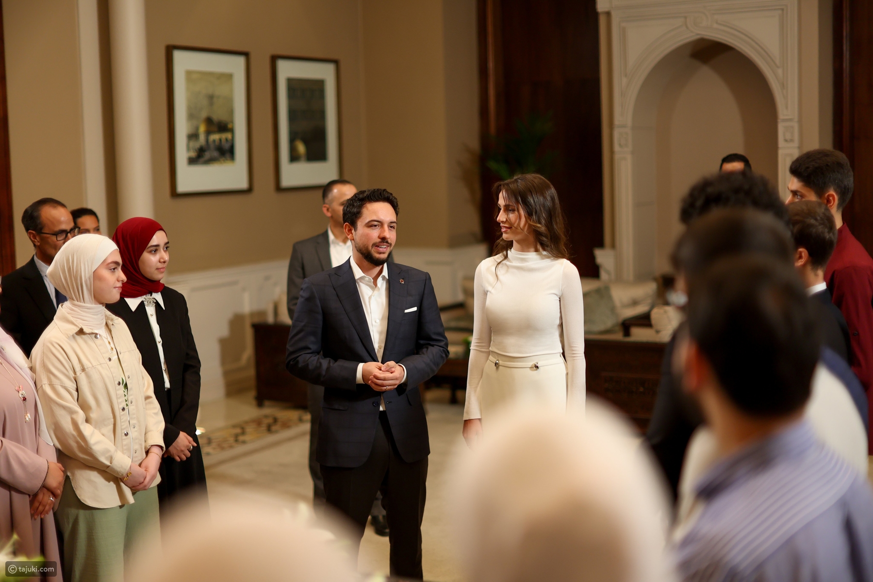 الأميرة رجوة بإطلالة جمالية ملكية بحفل استقبال متفوقي الأردن