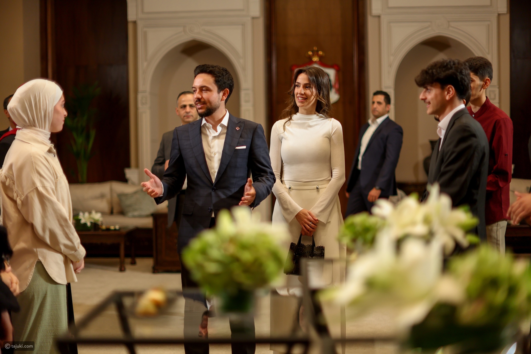 الأميرة رجوة بإطلالة جمالية ملكية بحفل استقبال متفوقي الأردن