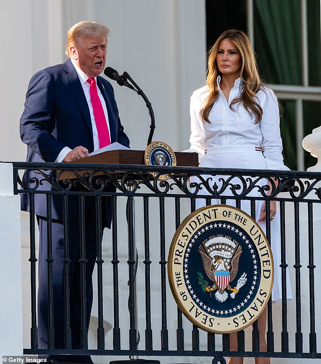 Kennedy heir sports blond wig and fake accent for Melania Trump