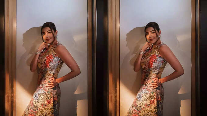 Kajal Aggarwal Radiates Diva Vibes in Glamorous Golden Outfit