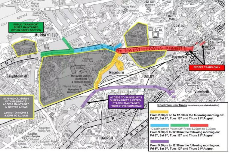 All the Edinburgh road closures as rock legends AC/DC set to play ...