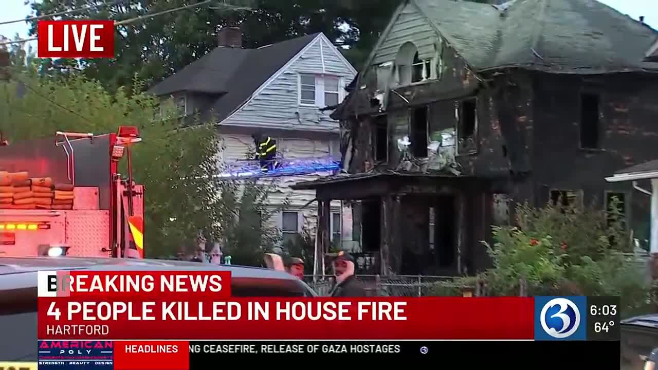 4 dead, including 2 children, in Hartford house fire