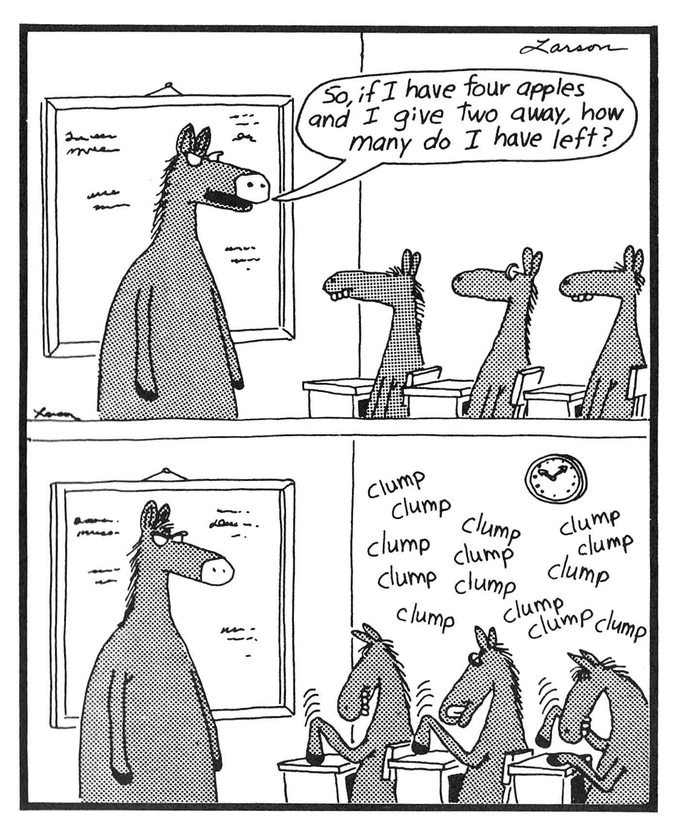 far side horse school comic