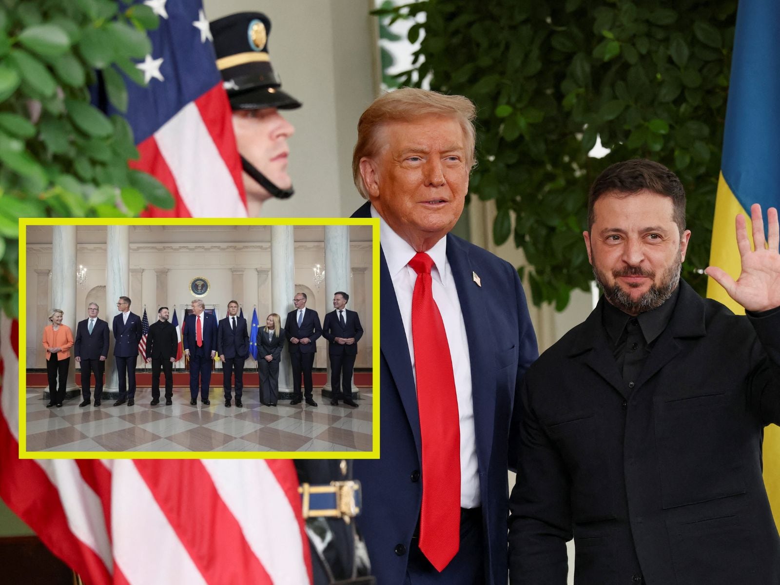 Reunión en la Casa Blanca: Trump, Zelenski y líderes europeos buscan acuerdo de paz. | Crédito: REUTERS/AP