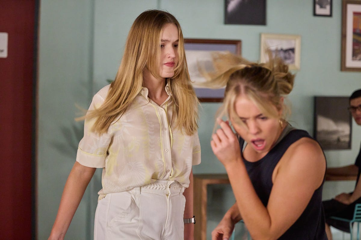 Jo Langham and Lacey Miller in Home and Away