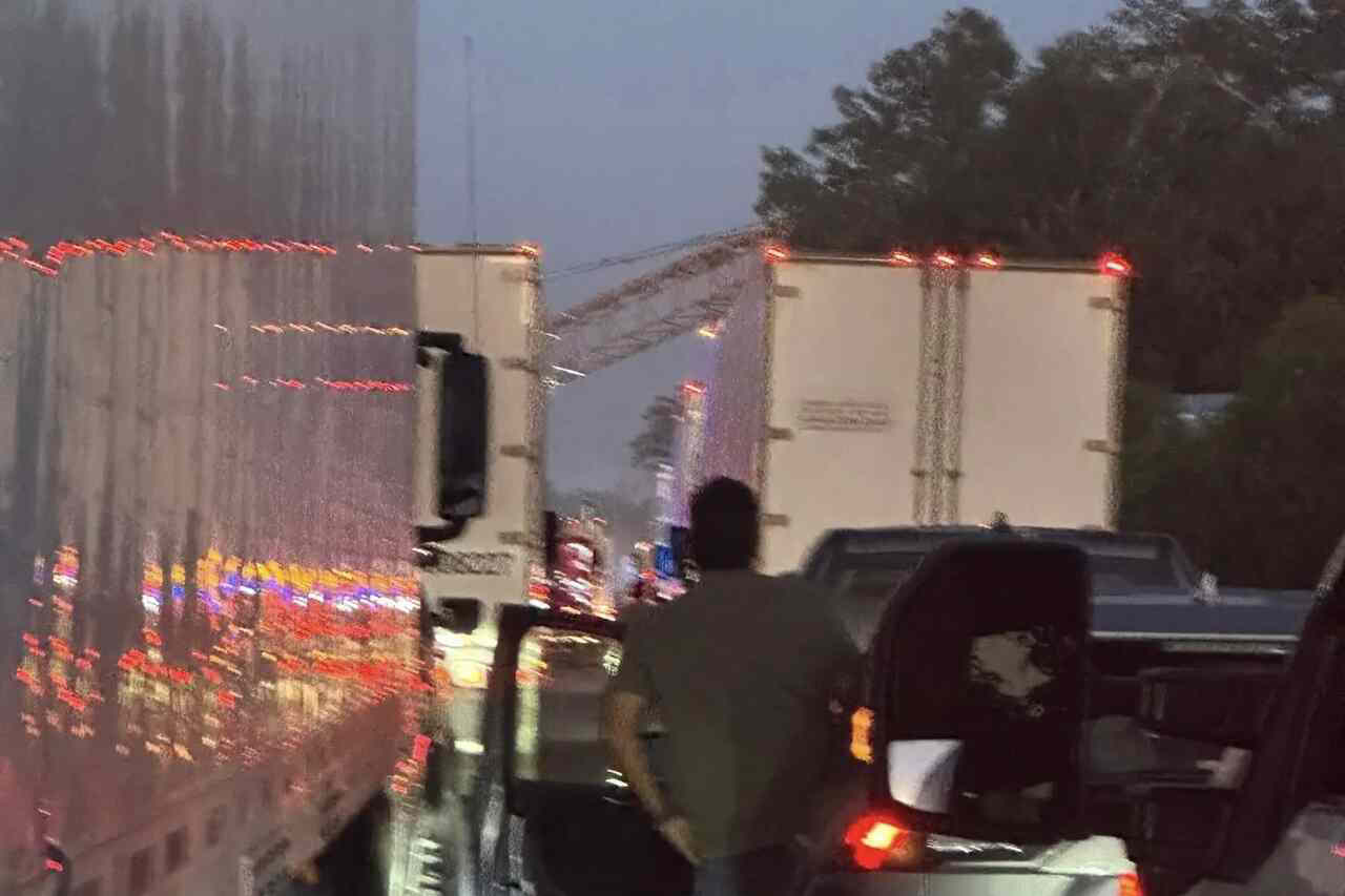 Man causes closure of interstate after hijacking construction crane in Man causes closure of interstate after hijacking construction crane in